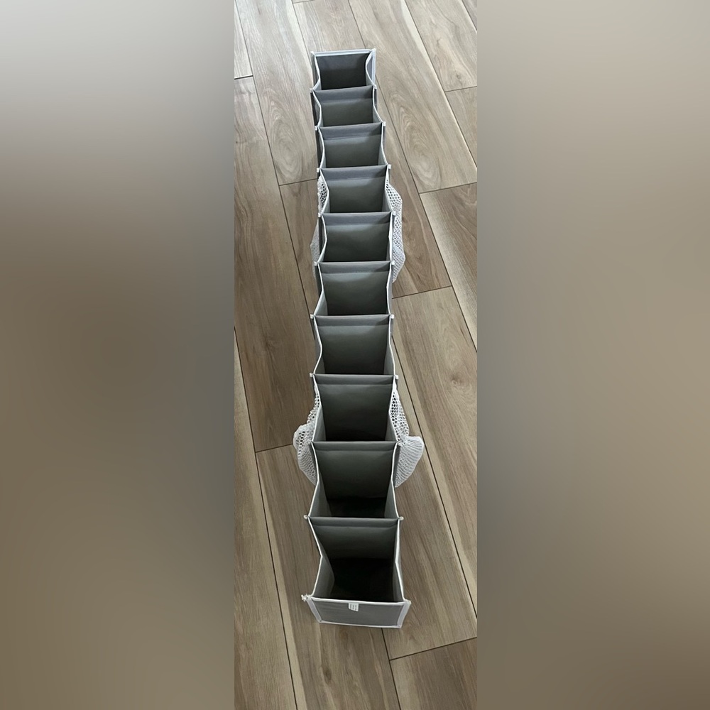 Gray Foldable Shoe Storage Organizer